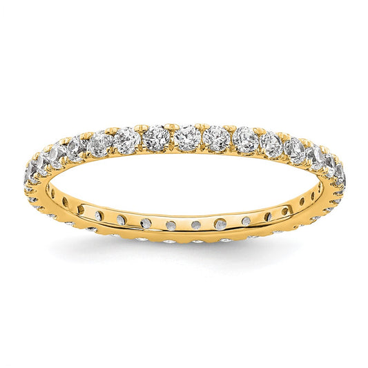 True Origin 14K Yellow Gold 1/2 carat Lab Grown Diamond VS+ F+ Size 4 Complete Eternity Band