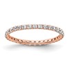 14k Rose Gold Polished Size 5 U-Shared Prong 1/2 carat Diamond Complete Eternity Band