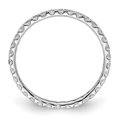 True Origin 14K White Gold 1/2 carat Lab Grown Diamond VS+ F+ Size 5 Complete Eternity Band