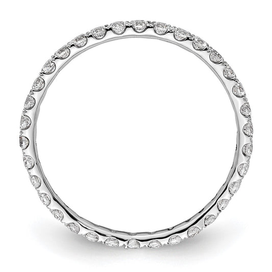 True Origin 14K White Gold 1/2 carat Lab Grown Diamond VS+ F+ Size 5 Complete Eternity Band