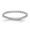 True Origin 14K White Gold 1/2 carat Lab Grown Diamond VS+ F+ Size 5.5 Complete Eternity Band
