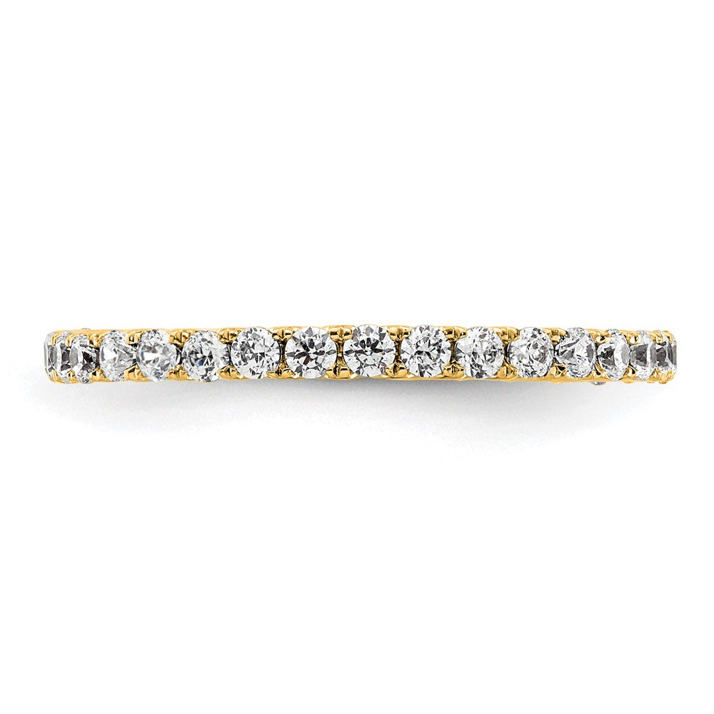 14k Polished Size 5.5 U-Shared Prong 1/2 carat Diamond Complete Eternity Band