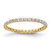 14k Polished Size 5.5 U-Shared Prong 1/2 carat Diamond Complete Eternity Band