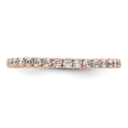 True Origin 14K Rose Gold 1/2 carat Lab Grown Diamond VS+ F+ Size 6 Complete Eternity Band