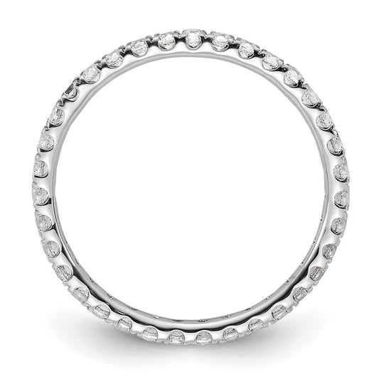 True Origin 14K White Gold 1/2 carat Lab Grown Diamond VS+ F+Size 6 Complete Eternity Band