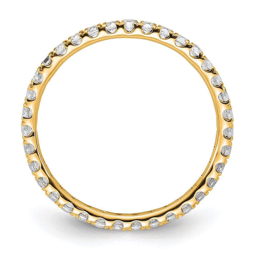 True Origin 14K Yellow Gold 1/2 carat Lab Grown Diamond VS+ F+ Size 6 Complete Eternity Band