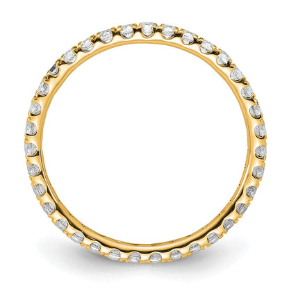 True Origin 14K Yellow Gold 1/2 carat Lab Grown Diamond VS+ F+ Size 6.5 Complete Eternity Band