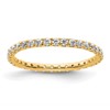 True Origin 14K Yellow Gold 1/2 carat Lab Grown Diamond VS+ F+ Size 6 Complete Eternity Band