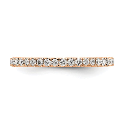 True Origin 14K Rose Gold 1/2 carat Lab Grown Diamond VS+ F+ Size 7 Complete Eternity Band