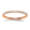 True Origin 14K Rose Gold 1/2 carat Lab Grown Diamond VS+ F+ Size 7.5 Complete Eternity Band