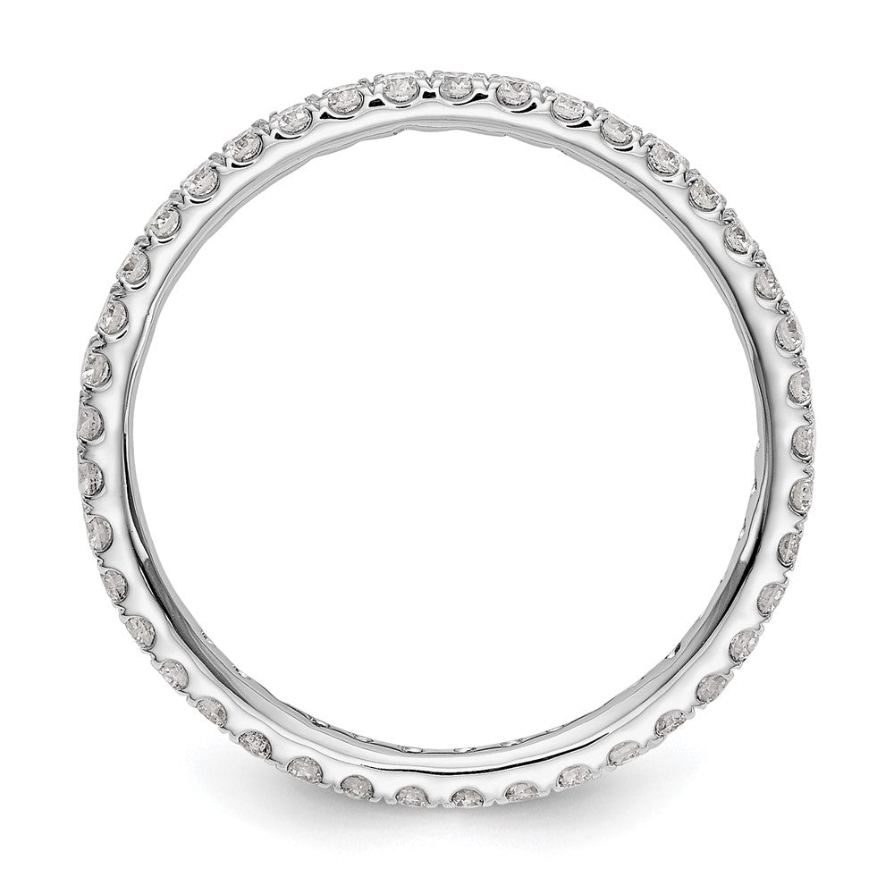 14k White Gold 1/2 carat Lab Grown Diamond VS/SI+ G+ Complete Size 7 Shared Prong Eternity Band