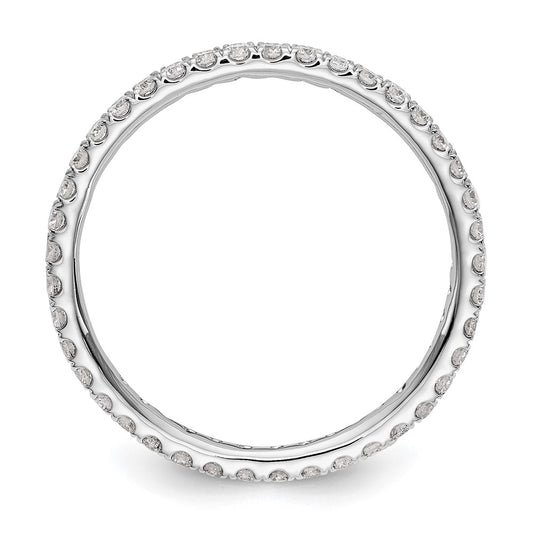 14k White Gold 1/2 carat Lab Grown Diamond VS/SI+ G+ Complete Size 6 Shared Prong Eternity Band