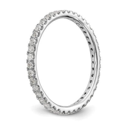 14k White Gold 1/2 carat Lab Grown Diamond VS/SI+ G+ Complete Size 7 Shared Prong Eternity Band