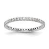True Origin 14K White Gold 1/2 carat Lab Grown Diamond VS+ F+ Size 7.5 Complete Eternity Band
