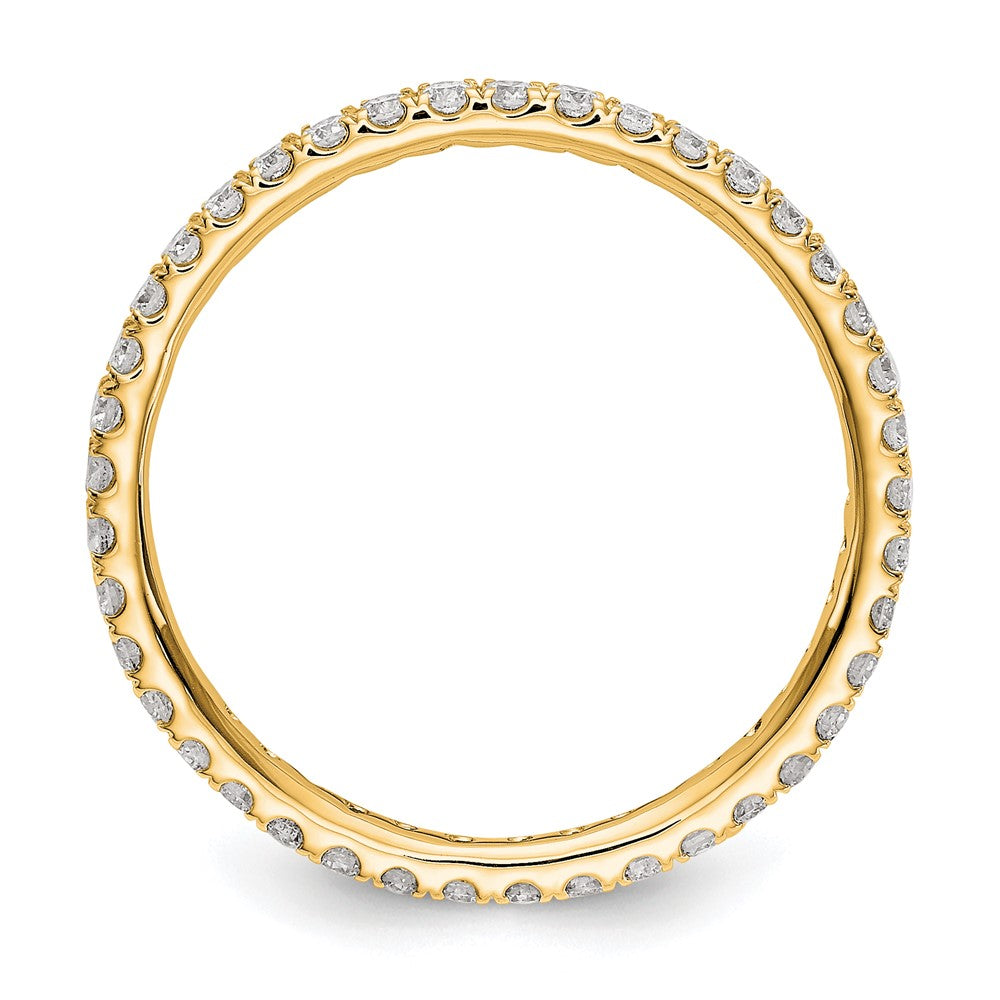 True Origin 14K Yellow Gold 1/2 carat Lab Grown Diamond VS+ F+ Size 9 Complete Eternity Band