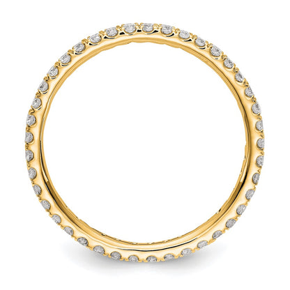 True Origin 14K Yellow Gold 1/2 carat Lab Grown Diamond VS+ F+ Size 9 Complete Eternity Band