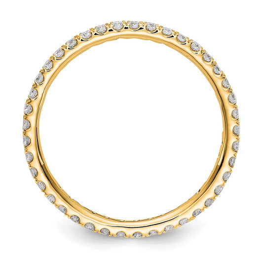 14k 1/2 carat Lab Grown Diamond VS/SI+ G+ Complete Size 5 Shared Prong Eternity Band