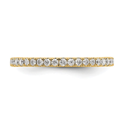 14k 1/2 carat Lab Grown Diamond VS/SI+ G+ Complete Size 8 Shared Prong Eternity Band