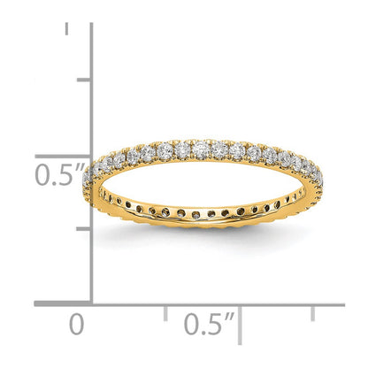 14k 1/2 carat Lab Grown Diamond VS/SI+ G+ Complete Size 6.5 Shared Prong Eternity Band