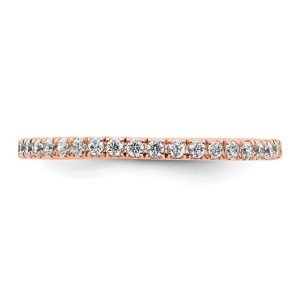 True Origin 14K Rose Gold 1/2 carat Lab Grown Diamond VS+ F+ Size 8.5 Complete Eternity Band