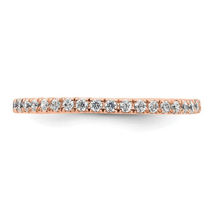 True Origin 14K Rose Gold 1/2 carat Lab Grown Diamond VS+ F+ Size 8.5 Complete Eternity Band