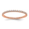 True Origin 14K Rose Gold 1/2 carat Lab Grown Diamond VS+ F+ Size 8.5 Complete Eternity Band