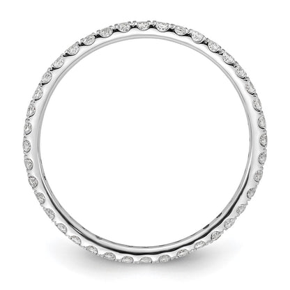 True Origin 14K White Gold 1/2 carat Lab Grown Diamond VS+ F+ Size 8 Complete Eternity Band