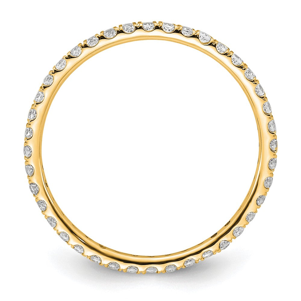 True Origin 14K Yellow Gold 1/2 carat Lab Grown Diamond VS+ F+ Size 8 Complete Eternity Band
