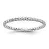 14k White Gold Polished Size 9 U-Shared Prong 1/2 carat Diamond Complete Eternity Band