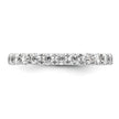 14k White Gold Polished Size 4 U-Shared Prong 1 carat Diamond Complete Eternity Band
