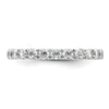 14k White Gold Polished Size 4 U-Shared Prong 1 carat Diamond Complete Eternity Band