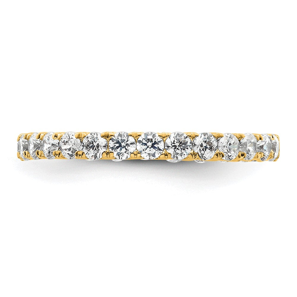 14k Polished Size 5 U-Shared Prong 1 carat Diamond Complete Eternity Band
