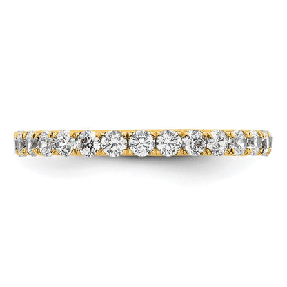 14k Polished Size 6.5 U-Shared Prong 1 carat Diamond Complete Eternity Band