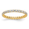 14k Polished Size 6.5 U-Shared Prong 1 carat Diamond Complete Eternity Band