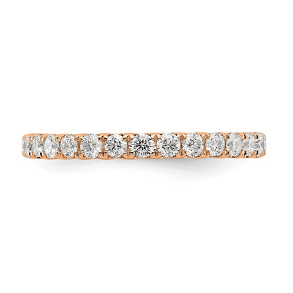14k Rose Gold 1 carat Lab Grown Diamond VS/SI+ G+ Complete Size 5 Shared Prong Eternity Band