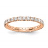 14k Rose Gold 1 carat Lab Grown Diamond VS/SI+ G+ Complete Size 5 Shared Prong Eternity Band