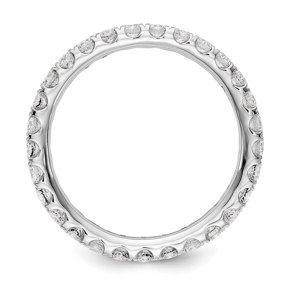 14k White Gold 1 carat Lab Grown Diamond VS/SI+ G+ Complete Size 5 Shared Prong Eternity Band