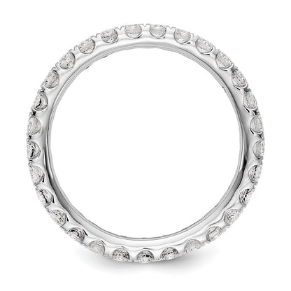 14k White Gold 1 carat Lab Grown Diamond VS/SI+ G+ Complete Size 5 Shared Prong Eternity Band