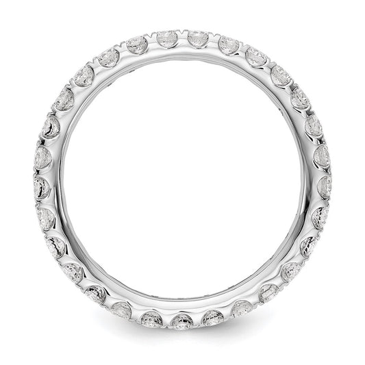 14k White Gold 1 carat Lab Grown Diamond VS/SI+ G+ Complete Size 6 Shared Prong Eternity Band