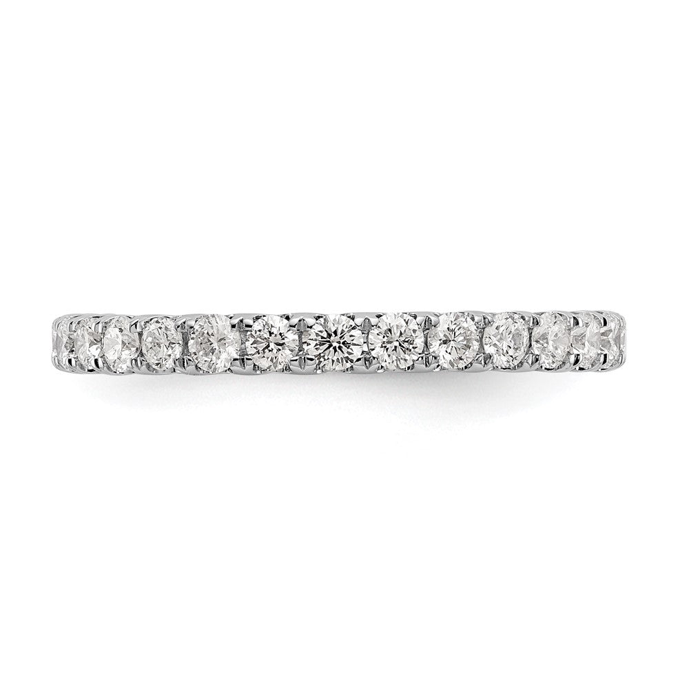 14k White Gold 1 carat Lab Grown Diamond VS/SI+ G+ Complete Size 5 Shared Prong Eternity Band