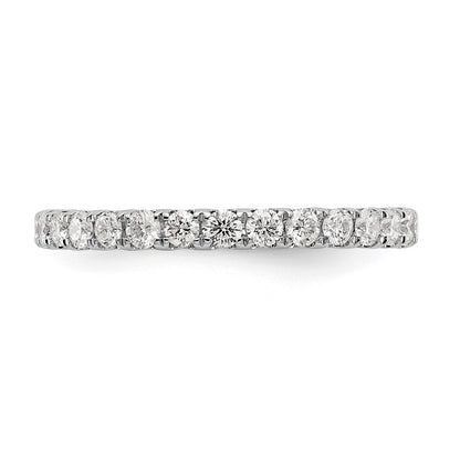 14k White Gold 1 carat Lab Grown Diamond VS/SI+ G+ Complete Size 5 Shared Prong Eternity Band