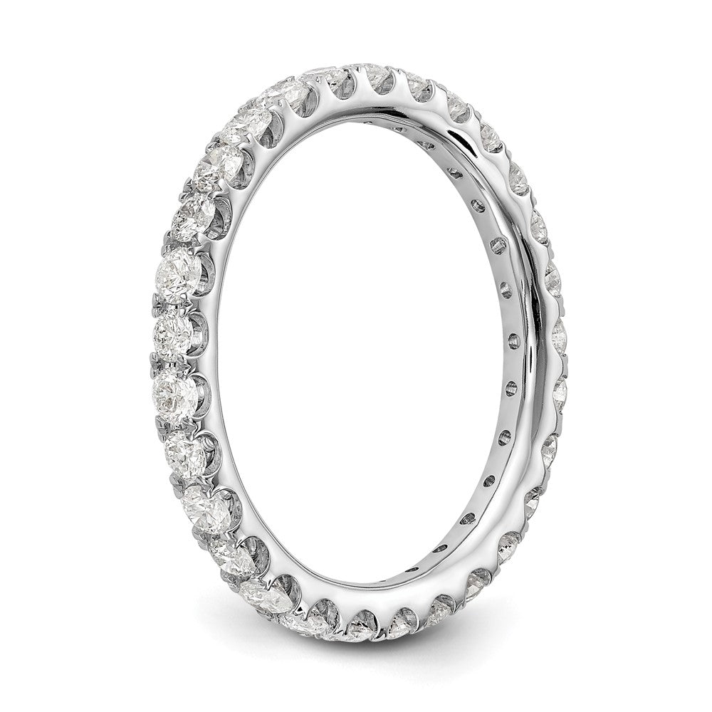 14k White Gold 1 carat Lab Grown Diamond VS/SI+ G+ Complete Size 5 Shared Prong Eternity Band