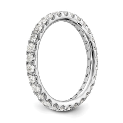 14k White Gold 1 carat Lab Grown Diamond VS/SI+ G+ Complete Size 5 Shared Prong Eternity Band