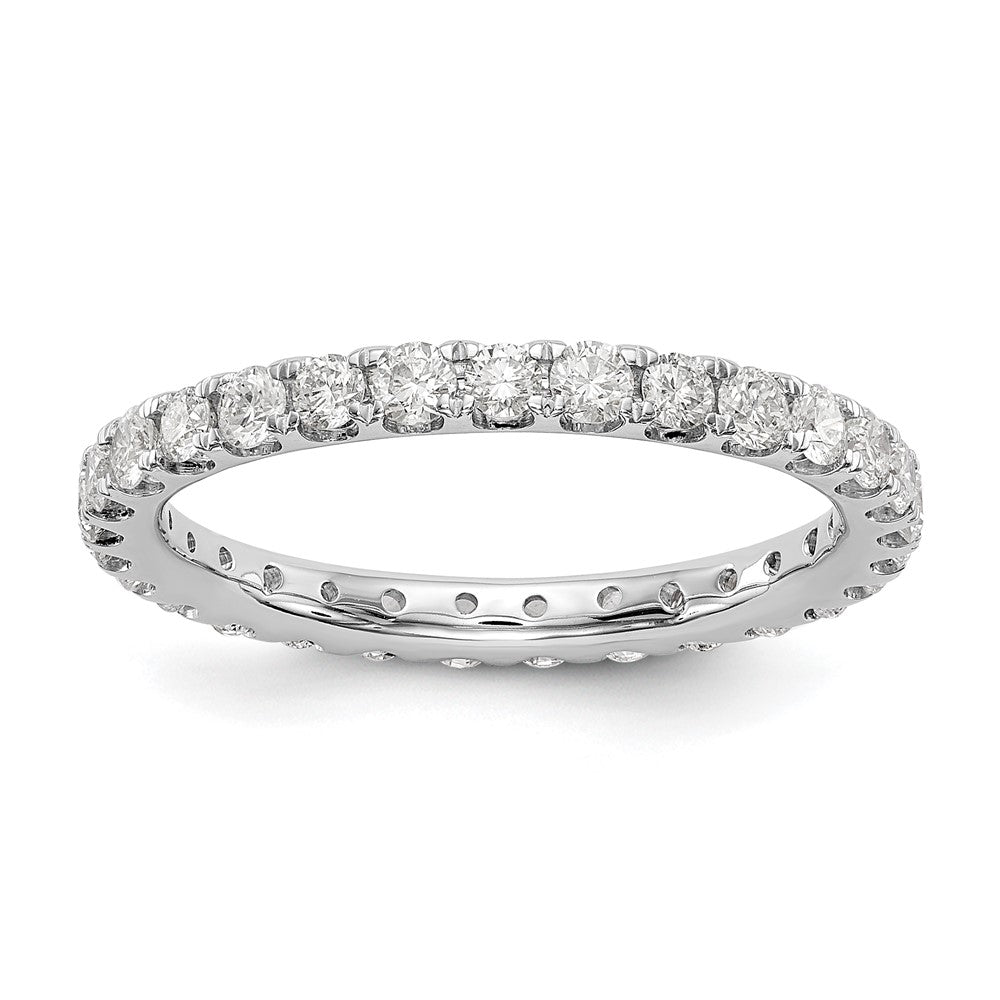 True Origin 14K White Gold 1 carat Lab Grown Diamond VS+ F+ Size 9 Complete Eternity Band