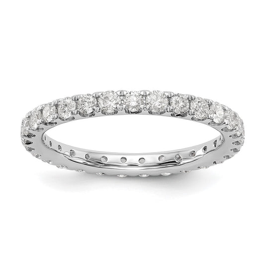 True Origin 14K White Gold 1 carat Lab Grown Diamond VS+ F+ Size 9 Complete Eternity Band