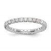 14k White Gold 1 carat Lab Grown Diamond VS/SI+ G+ Complete Size 5 Shared Prong Eternity Band