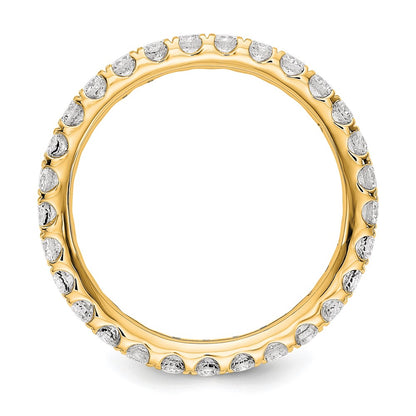 True Origin 14K Yellow Gold 1 carat Lab Grown Diamond VS+ F+ Size 5 Complete Eternity Band