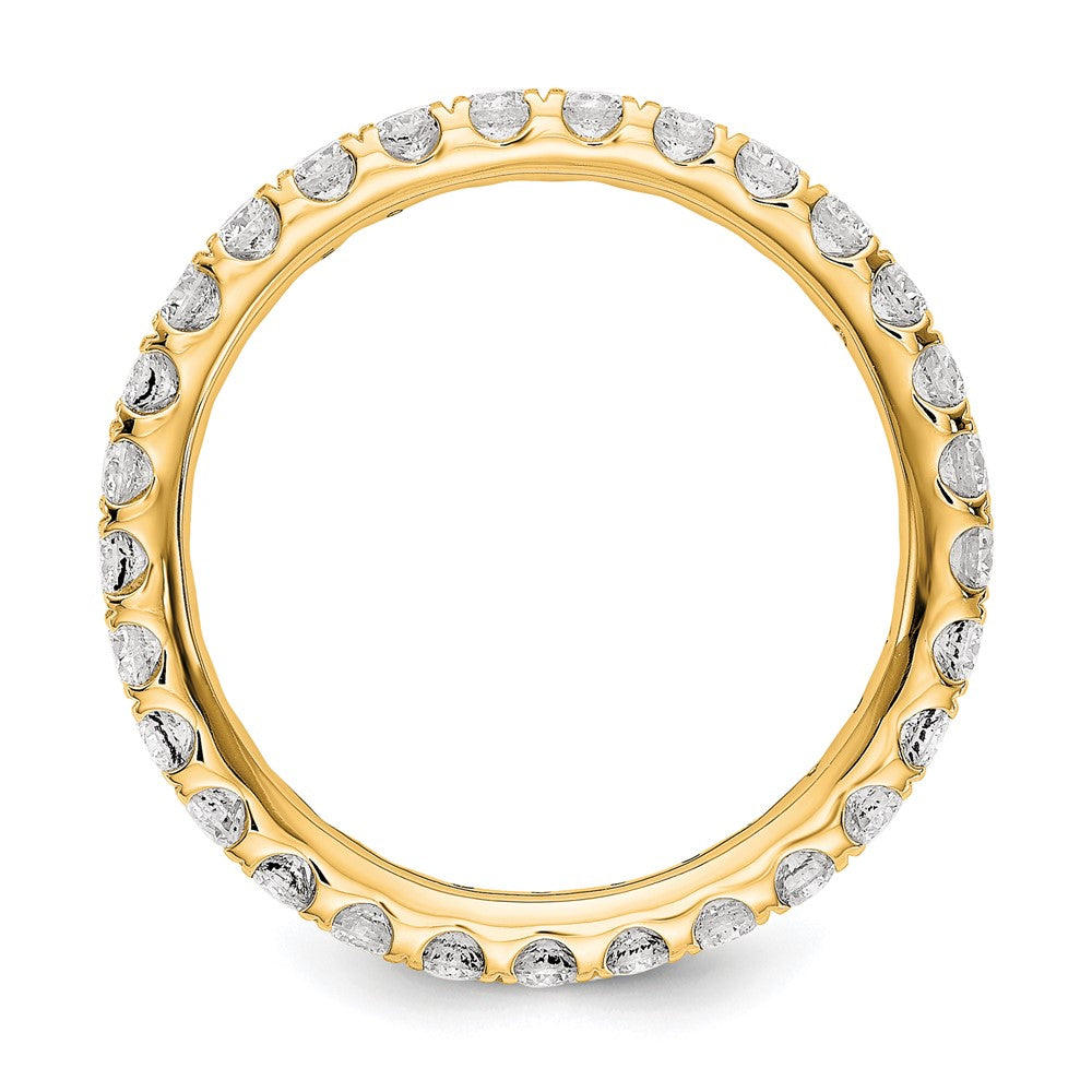 True Origin 14K Yellow Gold 1 carat Lab Grown Diamond VS+ F+ Size 4 Complete Eternity Band