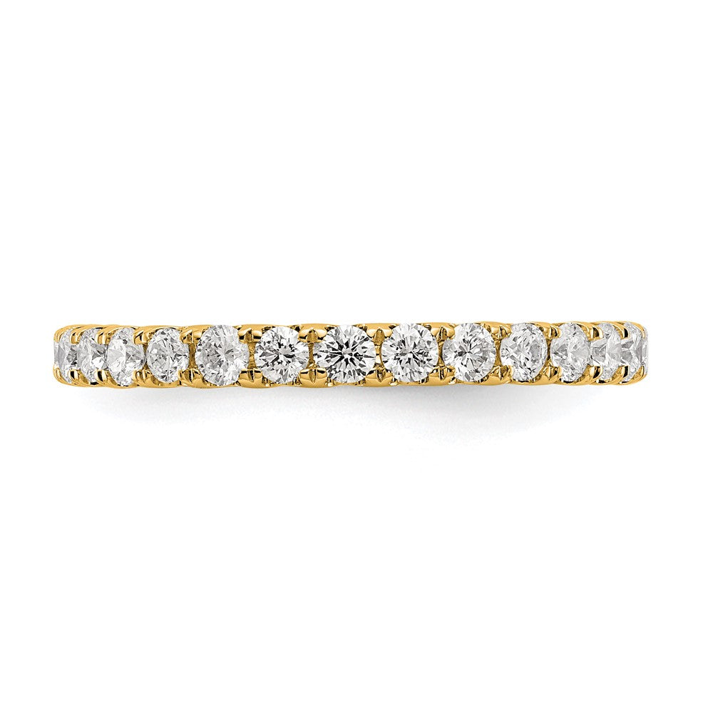 14k Polished Size 7.5 U-Shared Prong 1 carat Diamond Complete Eternity Band