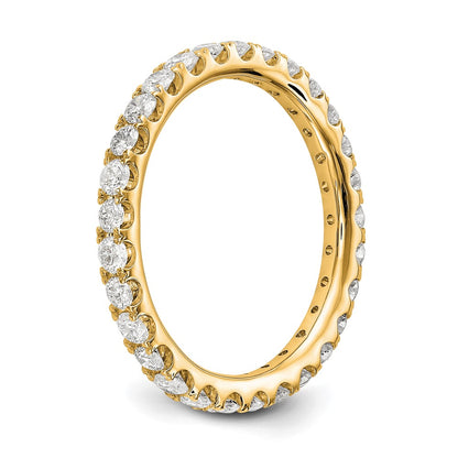 14k 1 carat Lab Grown Diamond VS/SI+ G+ Complete Size 4 Shared Prong Eternity Band